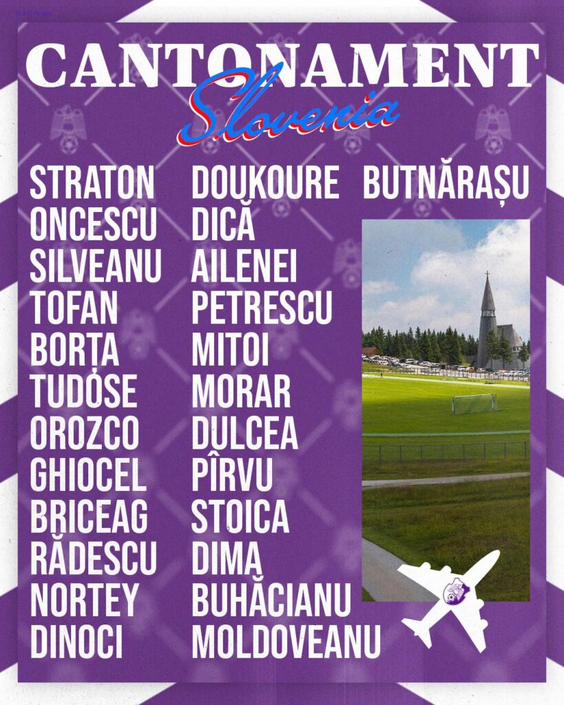 25 de jucători în cantonamentul din Slovenia