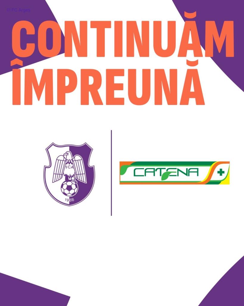 Catena își continuă parteneriatul cu FC Argeș